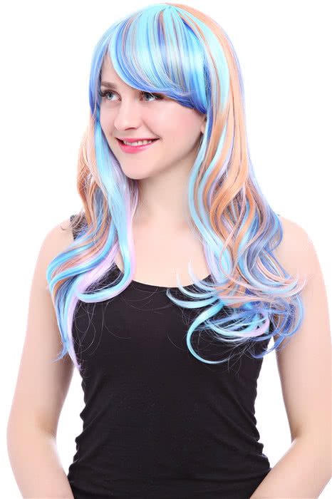 60cm Mix Color Long Wavy Fashion Wig