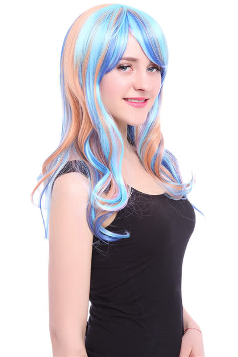 60cm Mix Color Long Wavy Fashion Wig