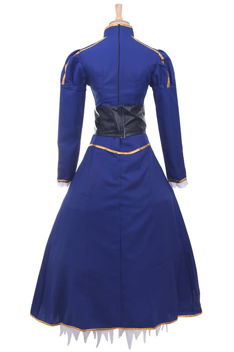 Fate Stay Saber Night Rin Deep Blue Dress Cosplay Costume