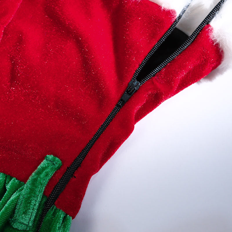 Last Batch Christmas Costume Red and Green Christmas Dress