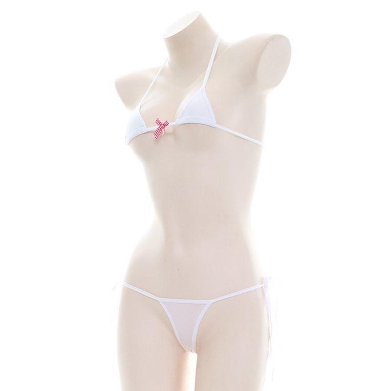 Cute Bow Tied Bikini 2 Color Cosplay Costume