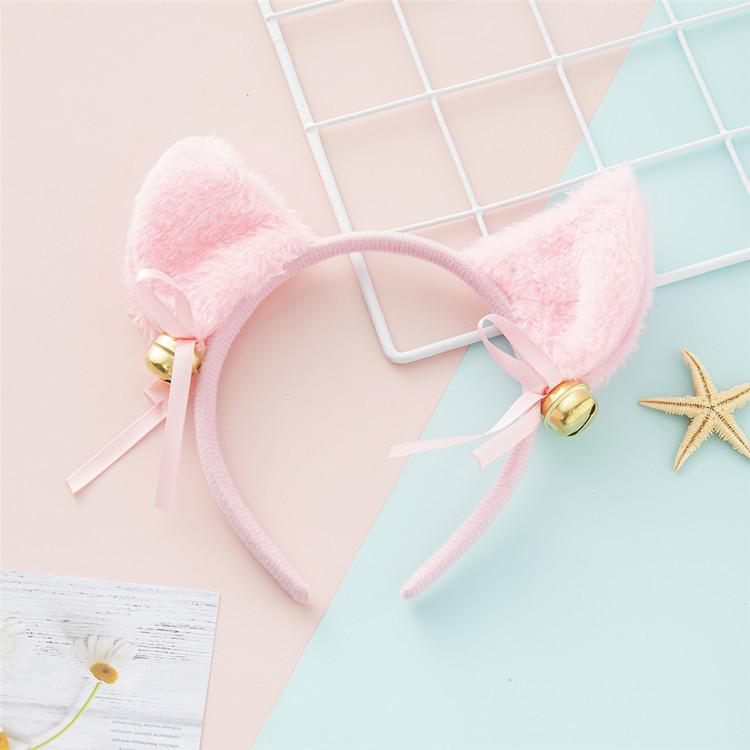 Cute Cat Ears Headband Cat Headdress Maid With Bell