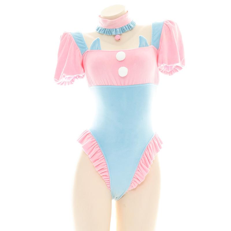 Cute Pink And Blue Uniform Underwear Sexy Cosplay Costume