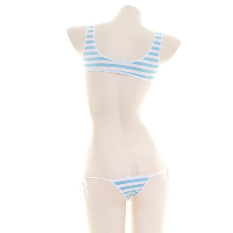 Cute Striped Girly Underwear 2 Colors Sexy Cosplay Costume