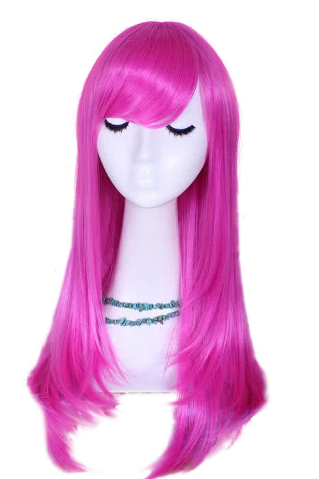 65cm Long 17 Colors Anime Straight Smooth Fashion Women Cosplay Wigs