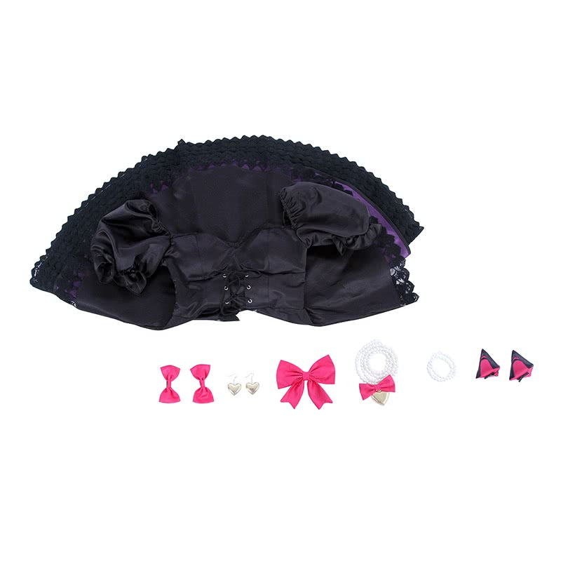 Game Overwatch OW D.Va DVA Hana Song pioneer black Dress Video Cosplay Costume