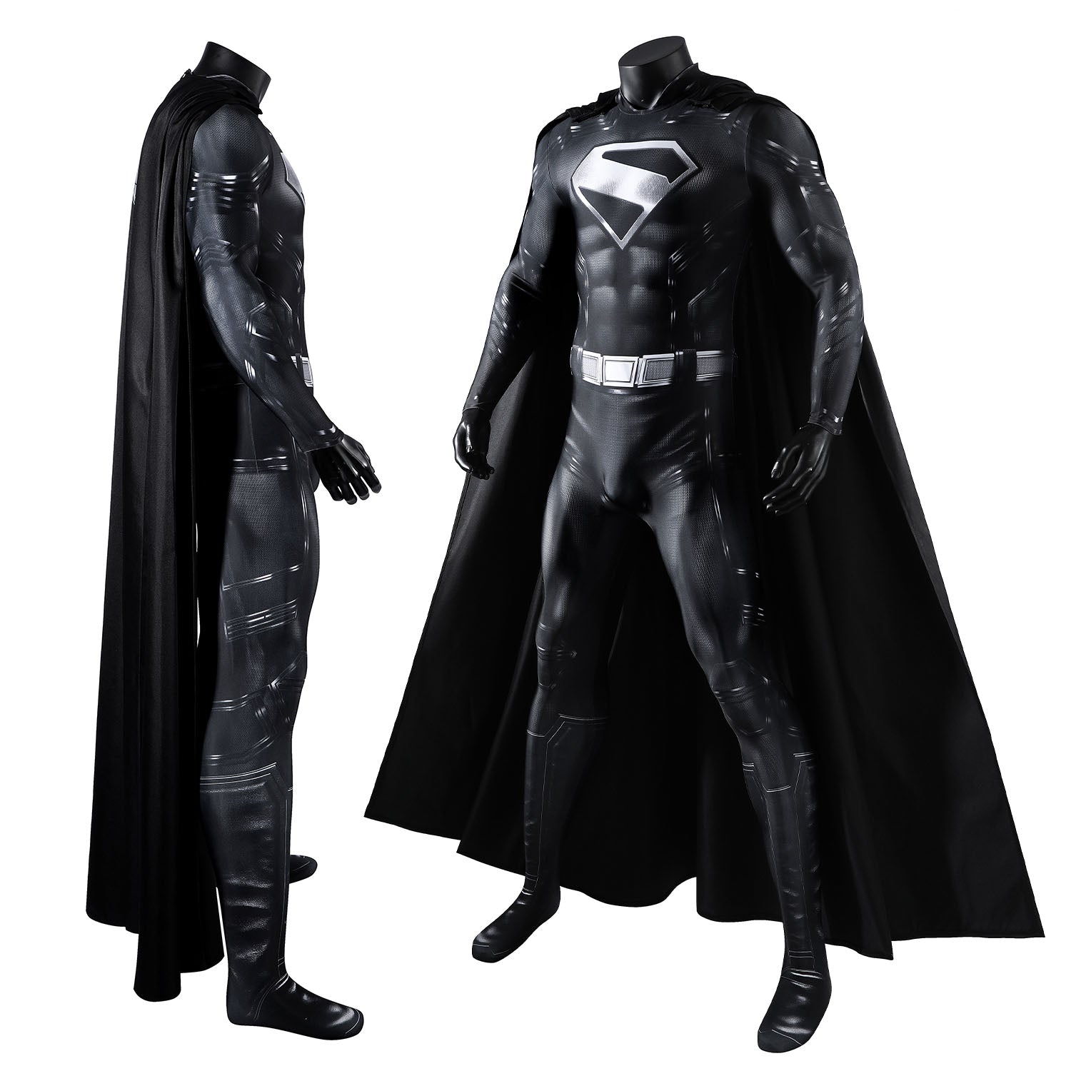Superman Legacy Clark Kent Black Jumpsuit Cosplay Costumes