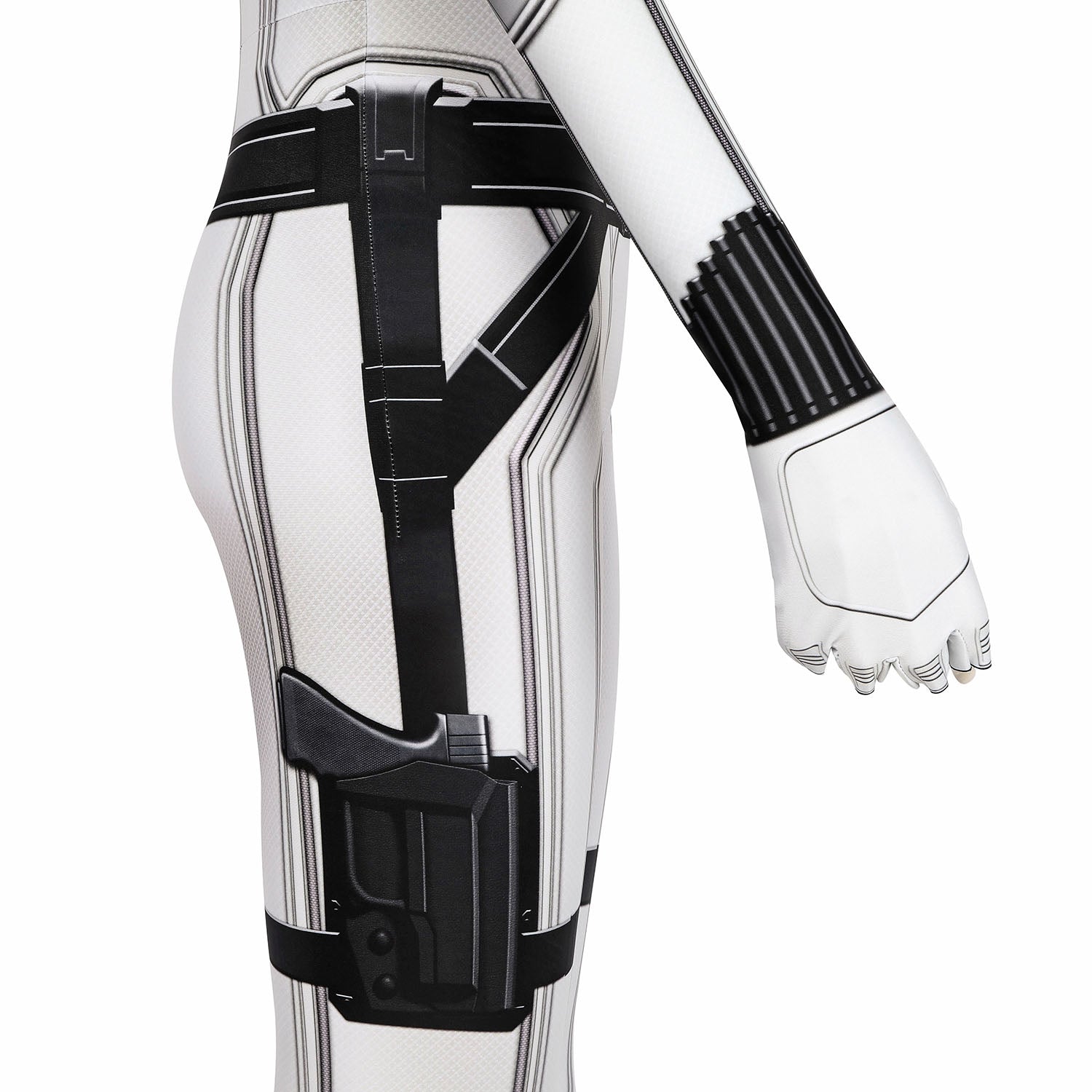Black Widow Natasha Romanoff White Suit Jumpsuit Cosplay Costumes