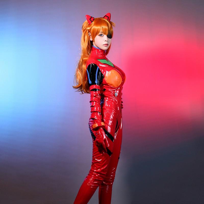 Ready To Ship EVA Asuka Langley Combat Suit Cosplay Costume