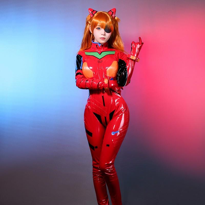 Ready To Ship EVA Asuka Langley Combat Suit Cosplay Costume