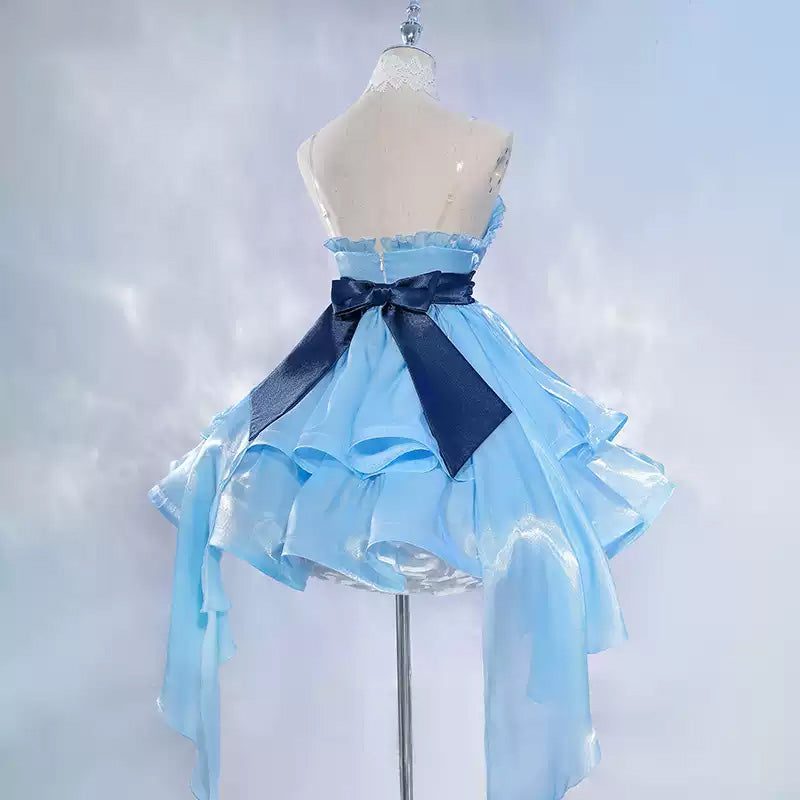 EVA Soryu Asuka Langley Blue Dress Cosplay Costume