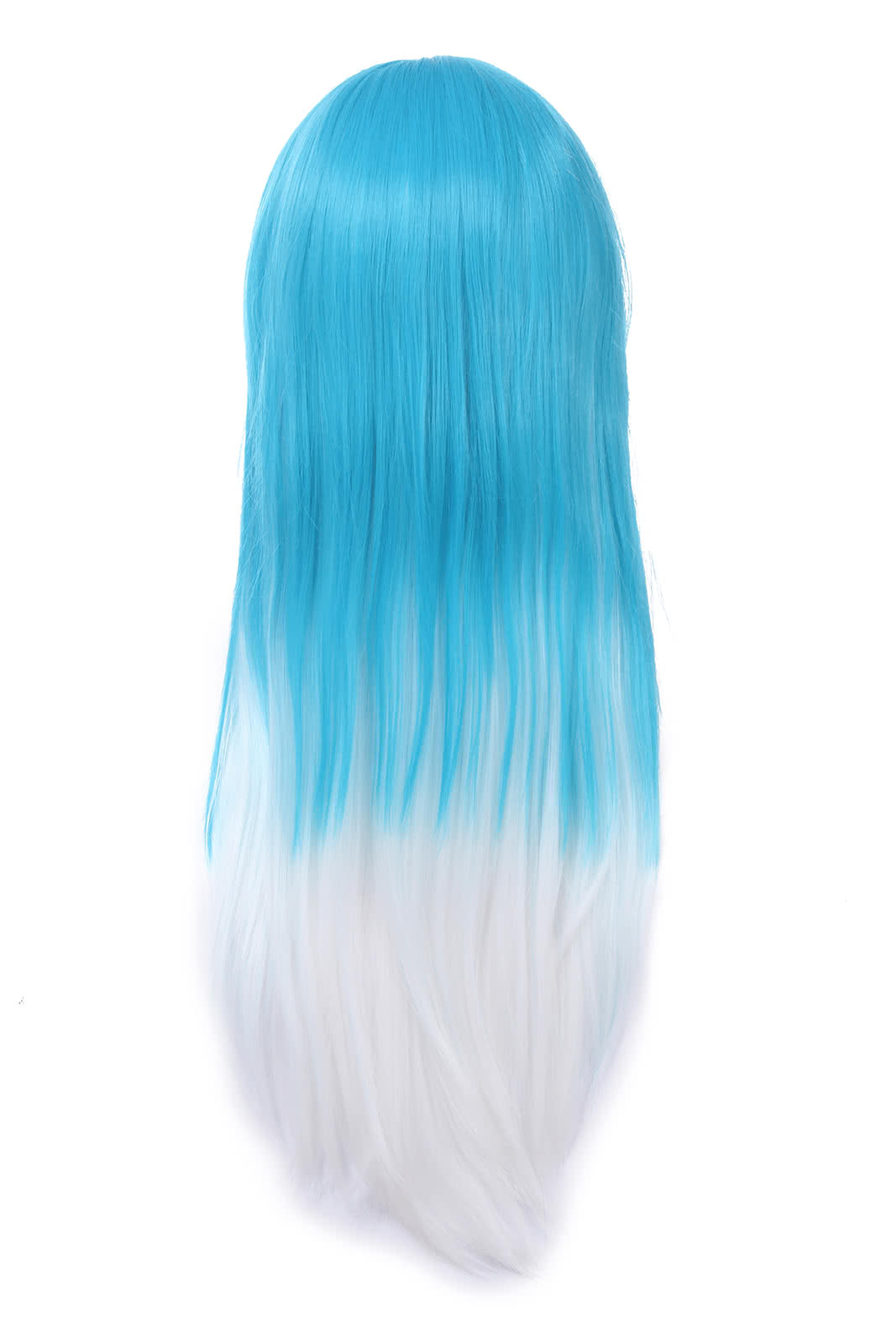 Fashion Girl Blue Mixed White Long Woman Wigs