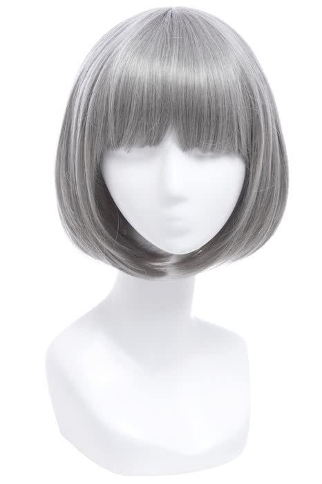Fashion Short Silver Synthetic Woman Wigs
