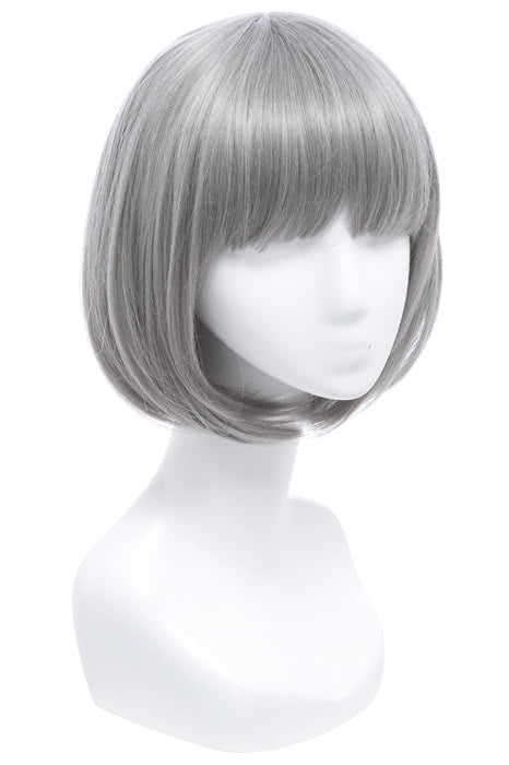 Fashion Short Silver Synthetic Woman Wigs