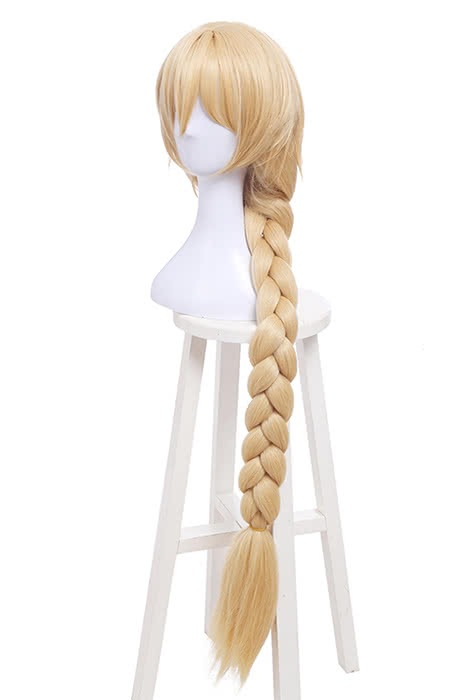 Fate/Grand Order Joan of Arc Blonde Synthetic Long Cosplay Wigs Braids
