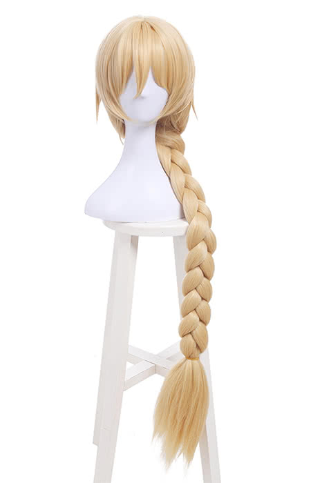 Fate/Grand Order Joan of Arc Blonde Synthetic Long Cosplay Wigs Braids