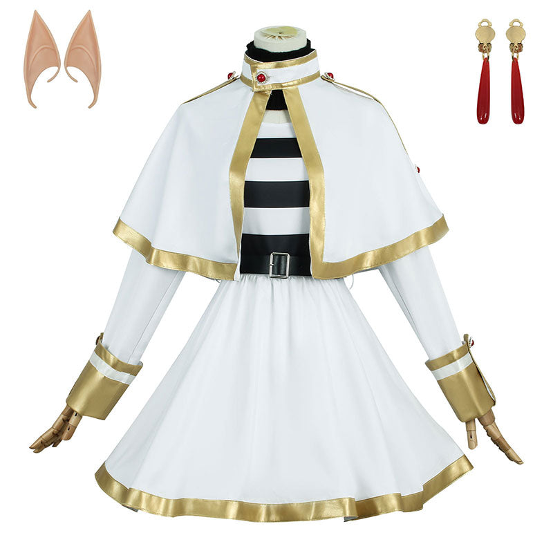 omgcos Anime White Elf Sorceress Frieren Cosplay Costume