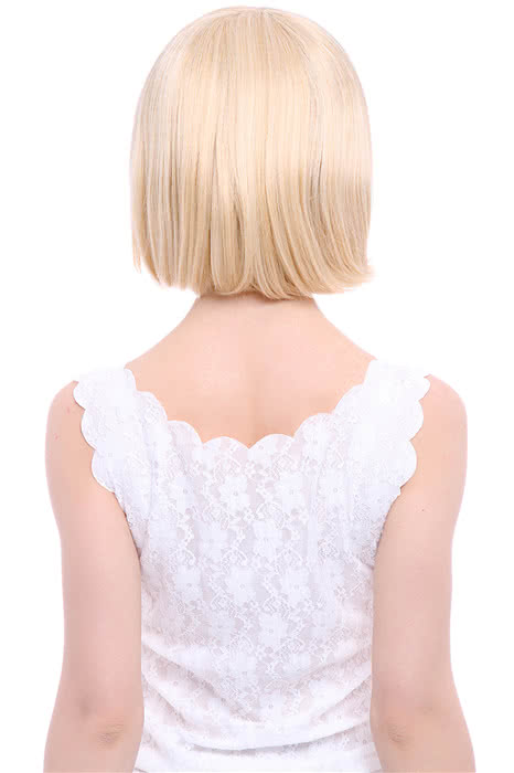 25cm Short Fashion Wig Blonde Women Straight BOB Hair