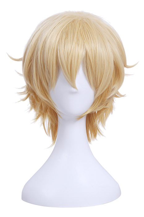 Game Yin and Yang Master Ban Ruo Synthetic Short Golden Cosplay Wigs