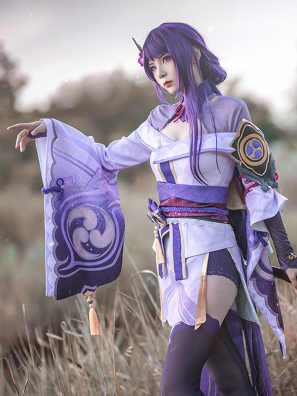 Ready To Ship Game Genshin Impact Baal Raiden Shogun Cosplay Costume