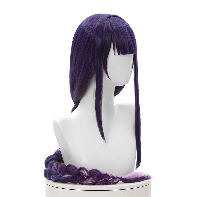 Game Genshin Impact Baal Raiden Shogun Purple Mided Color Long Cosplay Wigs