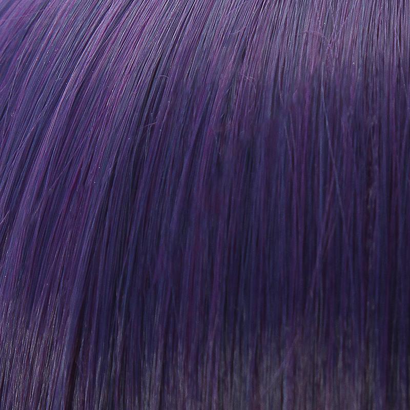 Game Genshin Impact Baal Raiden Shogun Purple Mided Color Long Cosplay Wigs