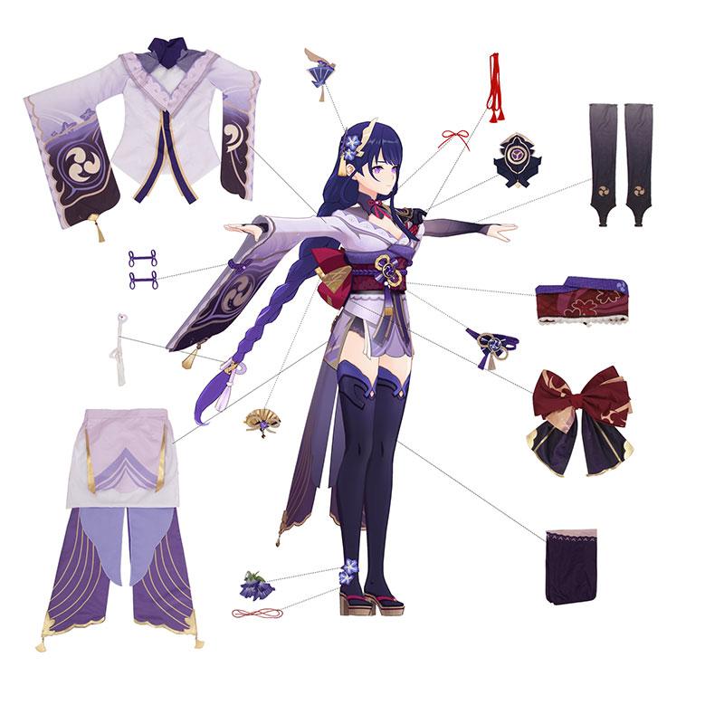 Game Genshin Impact Baal Raiden Shogun Suit Cosplay Costume