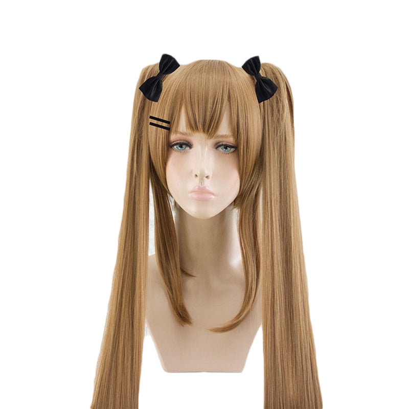 Game Girls Frontline UMP45/UMP9 Brown Ponytail/ Linen Curls Cosplay Wigs