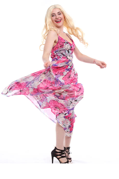 Women¡®s Chiffon V-neck Adjustable Waist Fashion Sexy Long Beach Strap Slim Dress