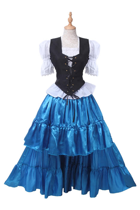 Oktoberfest Costumes Women Retro Belly Dances Skirts Long Dresses GC14A-F-3