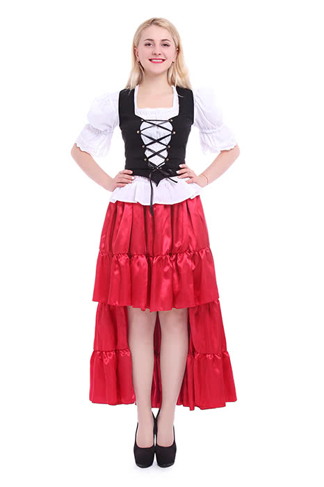 Oktoberfest Costumes Women Retro Belly Dances Skirts Long Dresses GC14A-F-3