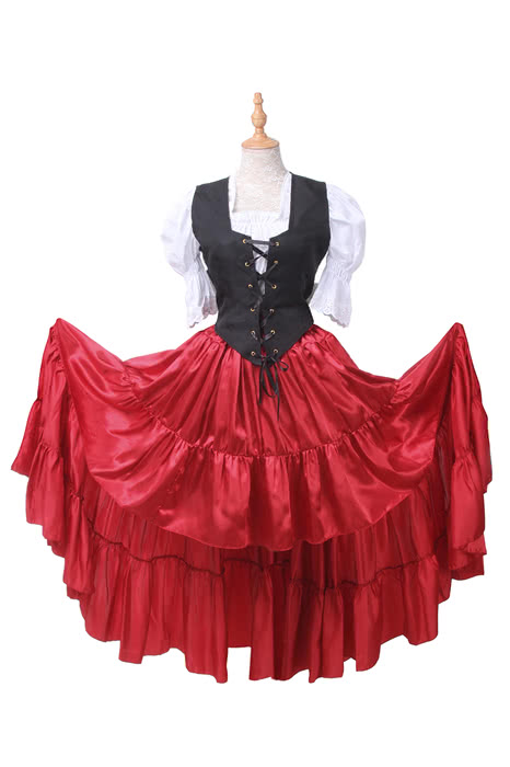 Oktoberfest Costumes Women Retro Belly Dances Skirts Long Dresses GC14A-F-3