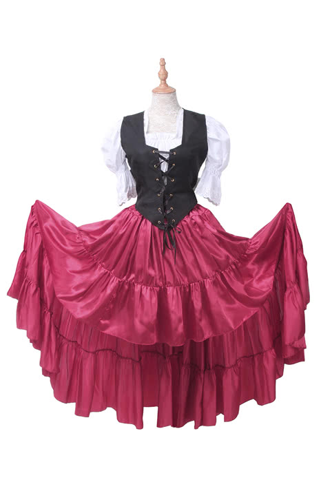 Oktoberfest Costumes Women Retro Belly Dances Skirts Long Dresses GC14A-F-3