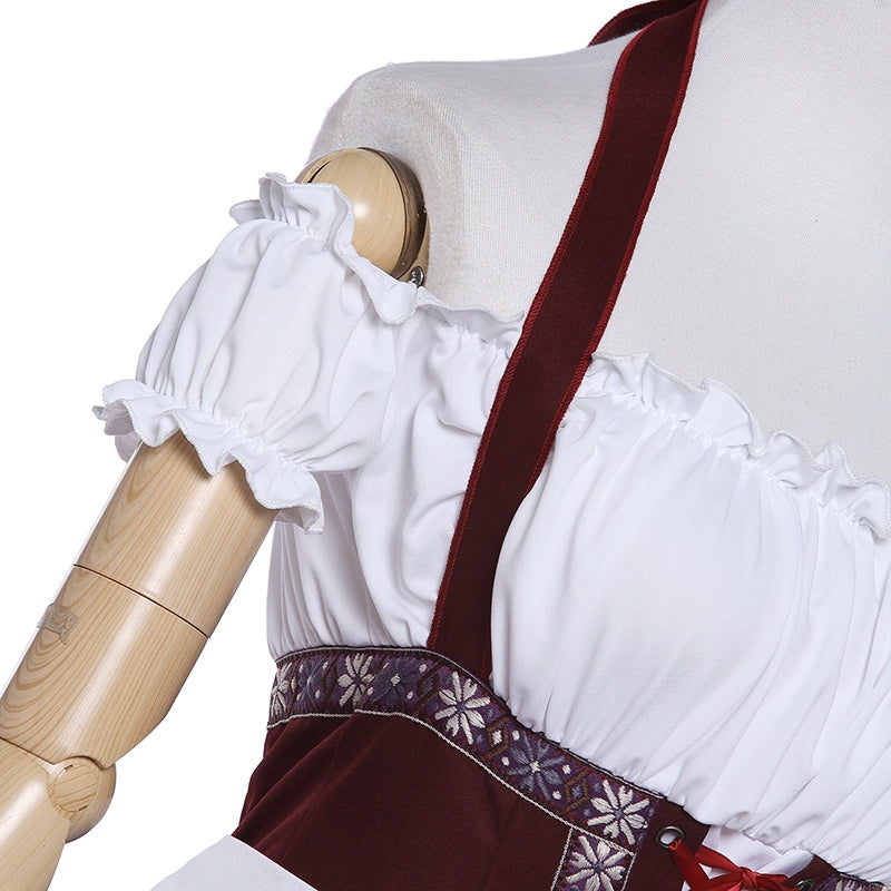 Oktoberfest Wine Lady Costume Blue