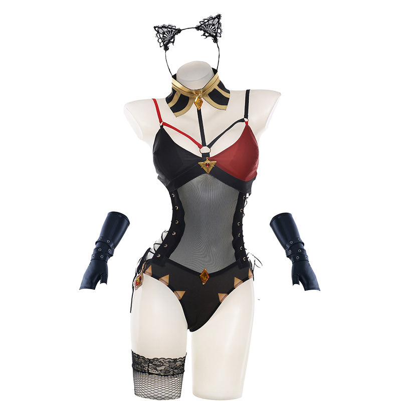 Genshin Impact Dehya Fanart Bunny Cosplay Costume
