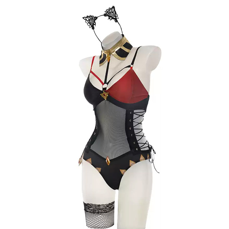 Genshin Impact Dehya Fanart Bunny Cosplay Costume