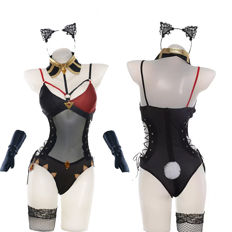 Genshin Impact Dehya Fanart Bunny Cosplay Costume