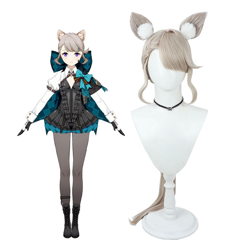 Genshin Impact Fontaine Lynette Cosplay Wigs