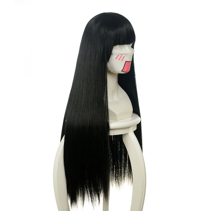 Gintama Katsura Kotarou Anime Black Long straight Cosplay Wigs