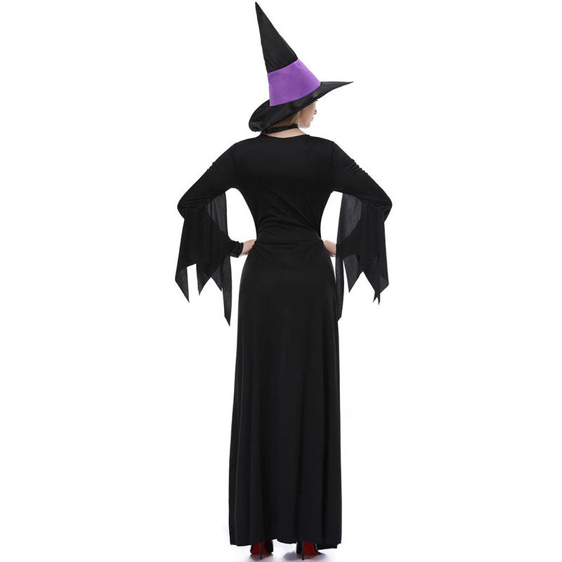 Halloween Witch Long Dress Cosplay Costume