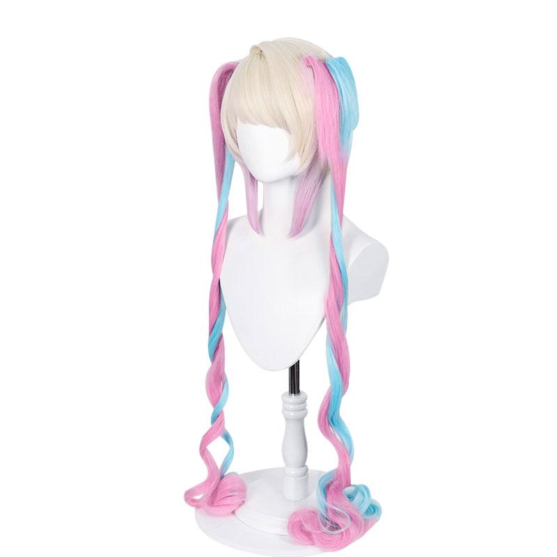 NEEDY GIRL OVERDOSE KAngel Long Pink Mixed Blue Cosplay Wigs