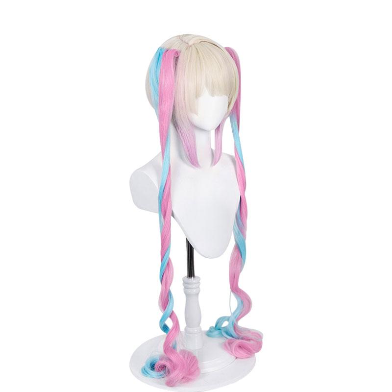 NEEDY GIRL OVERDOSE KAngel Long Pink Mixed Blue Cosplay Wigs