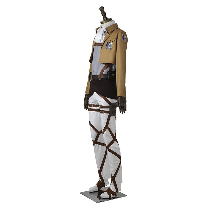 Attack on Titan Levi Ackerman Survey Corps Uniform Set Cosplay Costumes
