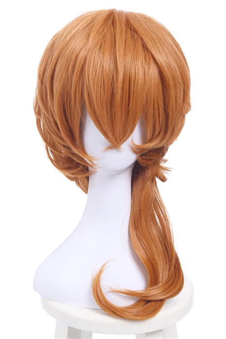 Bungou Stray Dogs Chuya Nakahara Short Orange Medium Wavy Cosplay Wigs