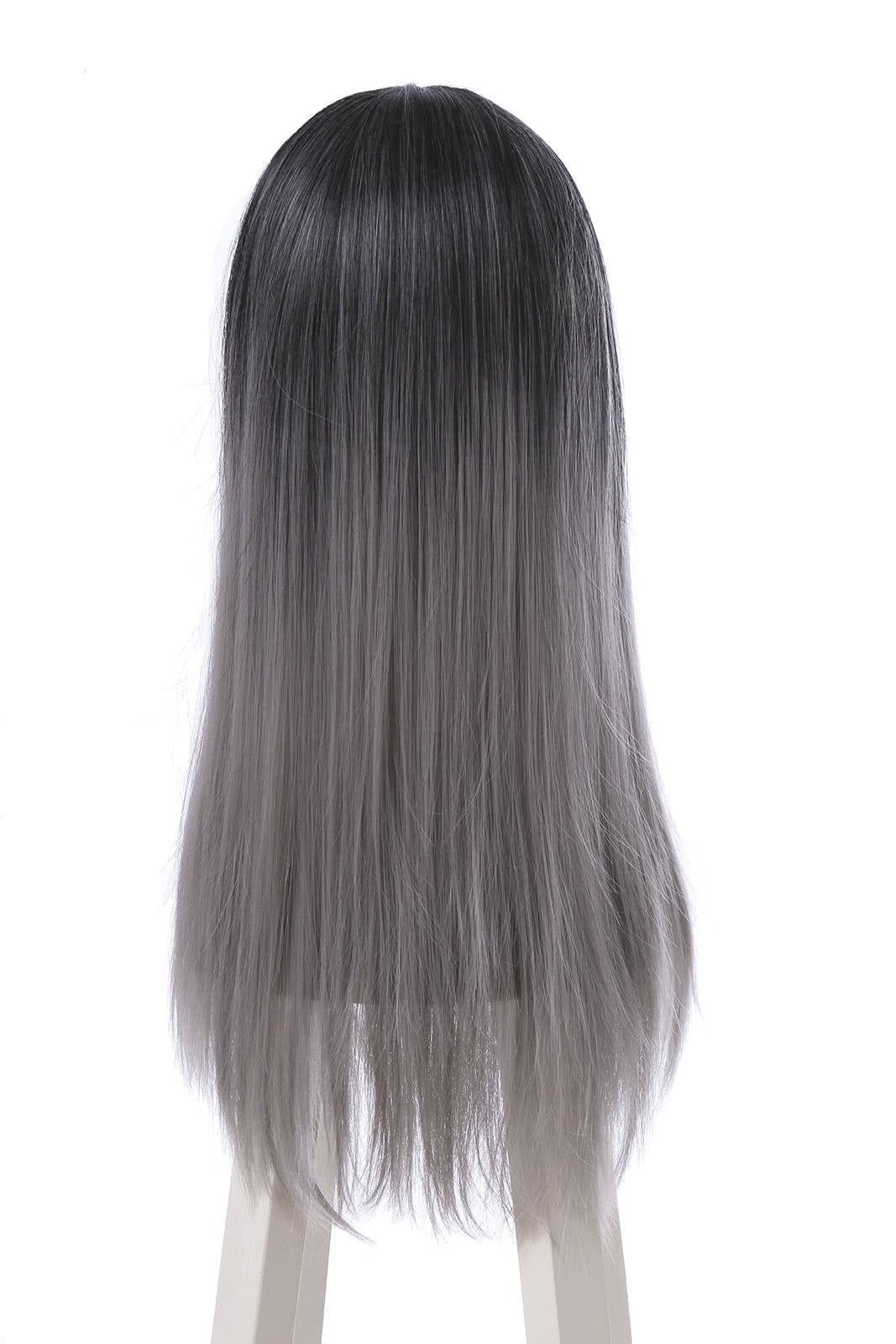 Fashion Black and Gray Mixed Long Stragiht Woman Wigs