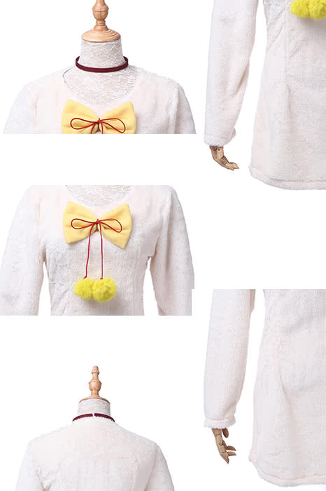 K Project Neko V Neck Wool Plush Sweater Dress Cosplay Costume