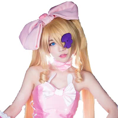 KILL LA KILL Nui Wallpaper Long Culry Blonde Synthetic Cosplay Wigs