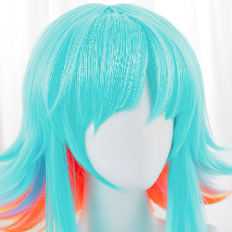 LOL KDA Neeko Cosplay Wigs Bule Mixed Organe Wigs Halloween wig