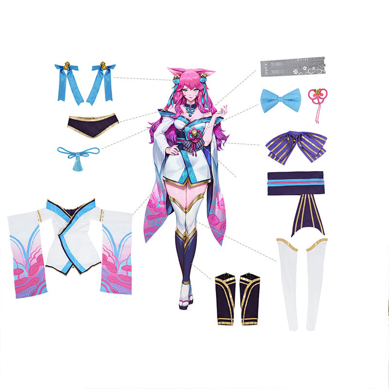 Ready To Ship LOL Spirit Blossom Ahri Cosplay Costume Halloween Costume