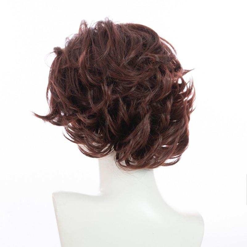 LOL Arcane Viktor Dark Brown Short Curly Cosplay Wigs Halloween wig